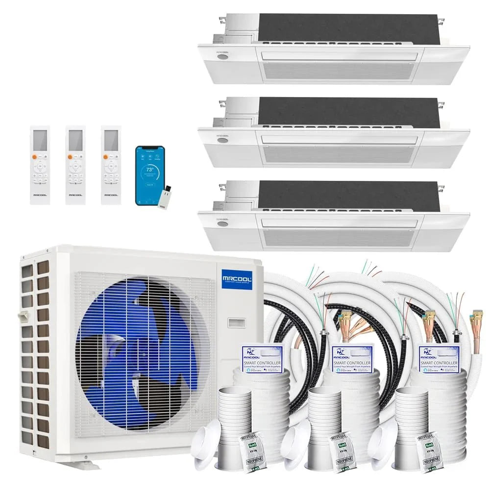 MRCOOL DIY 4th Gen 3-Zone 36,000 BTU 22 SEER (12K + 12K + 18K) Ductless Mini Split AC and Heat Pump with Ceiling Cassettes - Premium 36K from MRCOOL - Just $6293! Shop now at Express Lane HVAC