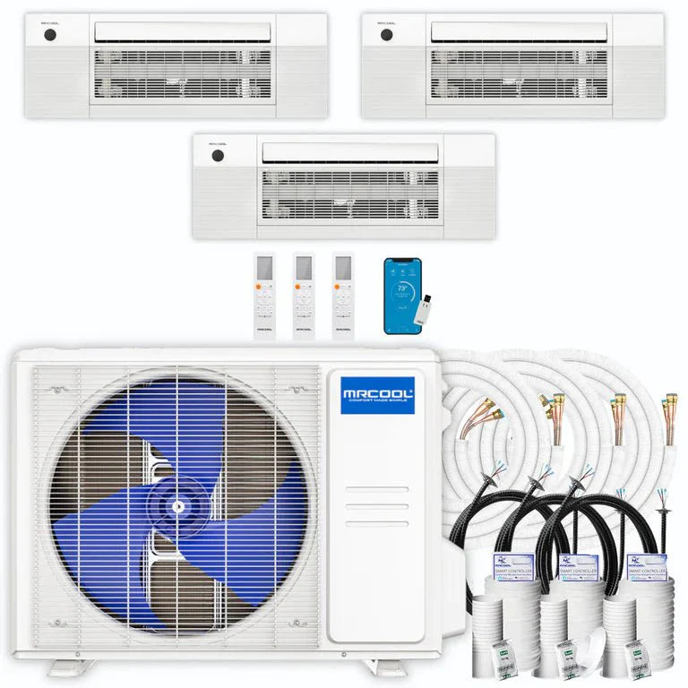 MRCOOL DIY 4th Gen 3-Zone 36,000 BTU 22 SEER (9K + 12K + 18K) Ductless Mini Split AC and Heat Pump with Ceiling Cassettes - Premium 36K from MRCOOL - Just $6284! Shop now at Express Lane HVAC