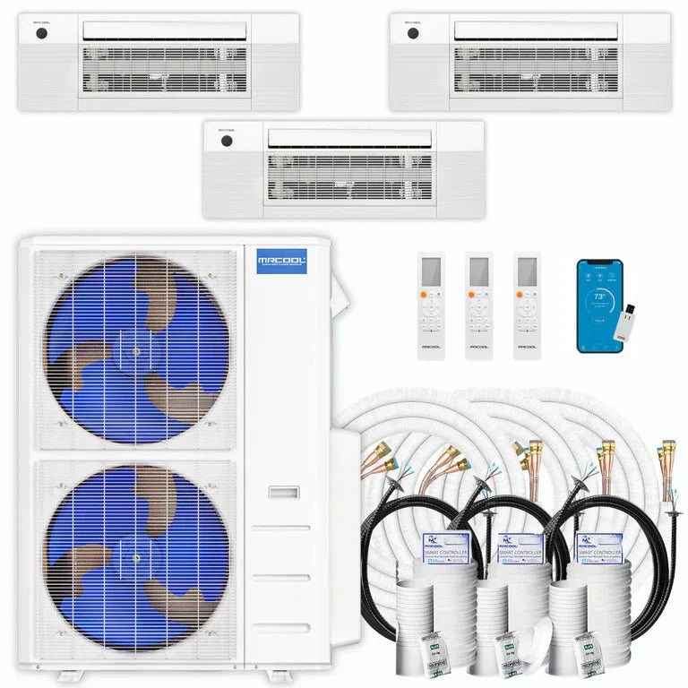 MRCOOL DIY 4th Gen 3-Zone 48,000 BTU 21 SEER (18K + 18K + 18K) Ductless Mini Split AC and Heat Pump with Ceiling Cassettes - Premium 48K from MRCOOL - Just $7026! Shop now at Express Lane HVAC