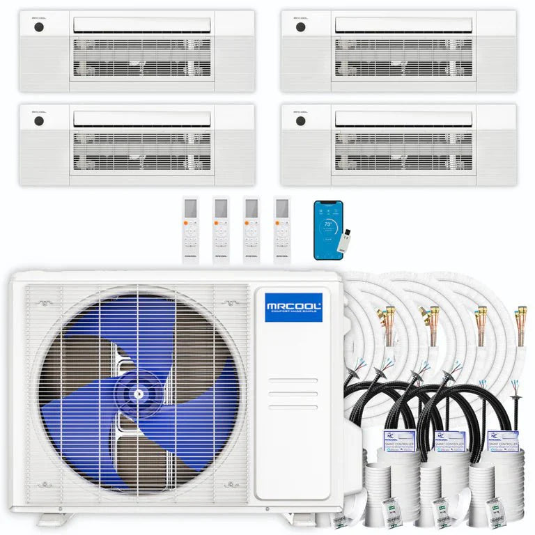 MRCOOL DIY 4th Gen 4-Zone 36,000 BTU 22 SEER (9K + 9K + 9K + 9K) Ductless Mini Split AC and Heat Pump with Ceiling Cassettes - Premium 36K from MRCOOL - Just $6798! Shop now at Express Lane HVAC