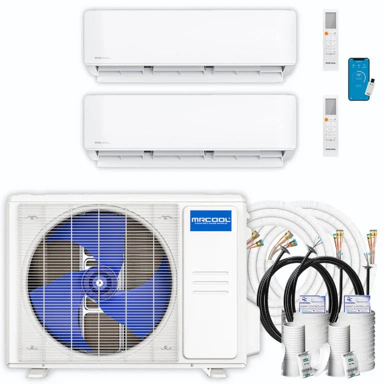 MRCOOL DIY 4th Gen Multi-Zone 2-Zone 27,000 BTU 22 SEER (9K + 18K) Ductless Mini-Split Air Conditioner and Heat Pump - Premium 27K from MRCOOL - Just $3276! Shop now at Express Lane HVAC