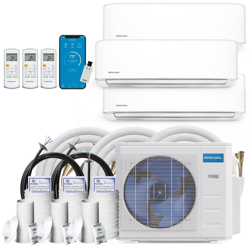 MRCOOL DIY 4th Gen Multi-Zone 3-Zone 36,000 BTU 22 SEER (12K + 12K + 12K) Ductless Mini-Split Air Conditioner and Heat Pump - Premium 36K from MRCOOL - Just $4444! Shop now at Express Lane HVAC
