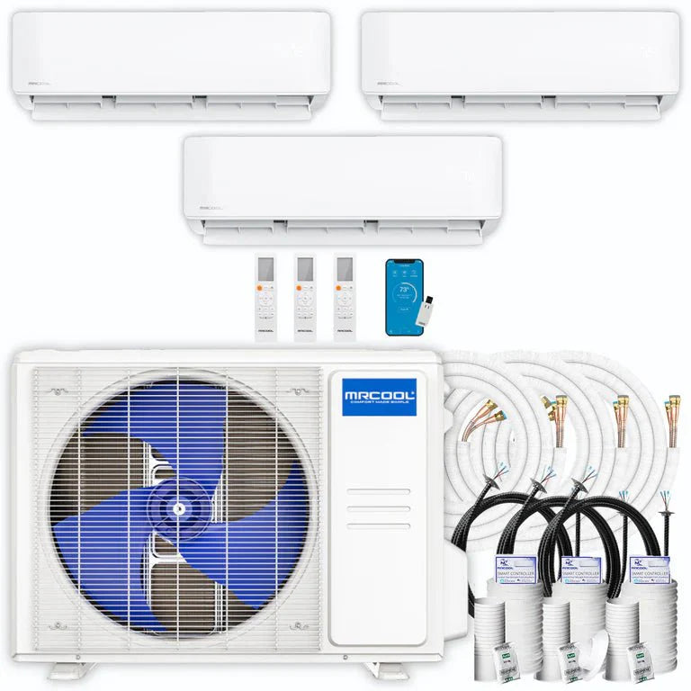 MRCOOL DIY 4th Gen Multi-Zone 3-Zone 36,000 BTU 22 SEER (12K + 12K + 12K) Ductless Mini-Split Air Conditioner and Heat Pump - Premium 36K from MRCOOL - Just $4444! Shop now at Express Lane HVAC