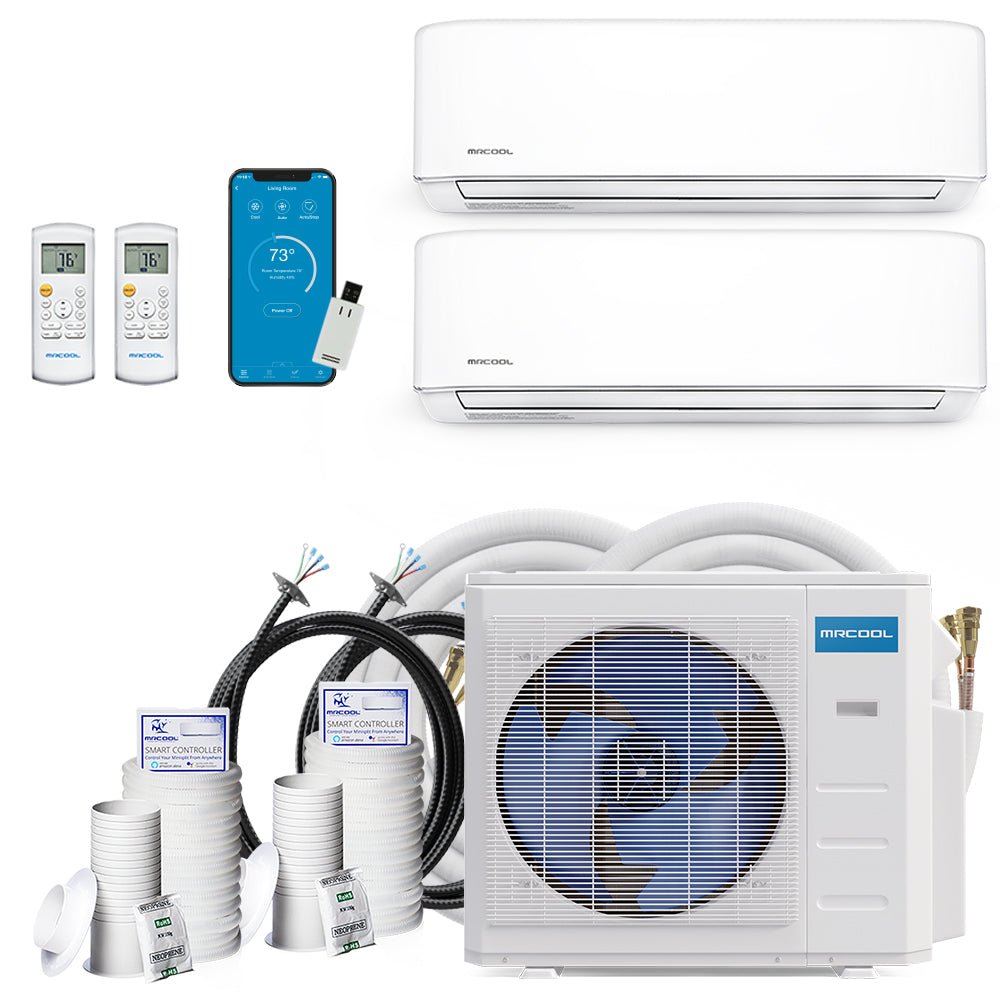 MRCOOL DIY 4th Gen Multi-Zone 2-Zone 36,000 BTU 22 SEER (12K + 18K) Ductless Mini-Split Air Conditioner and Heat Pump - Premium 36K from MRCOOL - Just $3815! Shop now at Express Lane HVAC