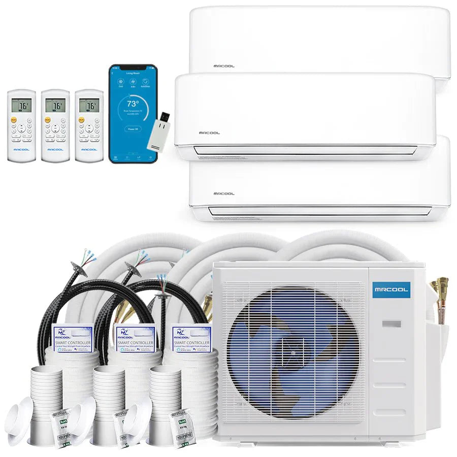 MRCOOL DIY 4th Gen Multi-Zone 3-Zone 36,000 BTU 22 SEER (9K + 12K + 18K) Ductless Mini-Split Air Conditioner and Heat Pump - Premium 36K from MRCOOL - Just $4462! Shop now at Express Lane HVAC