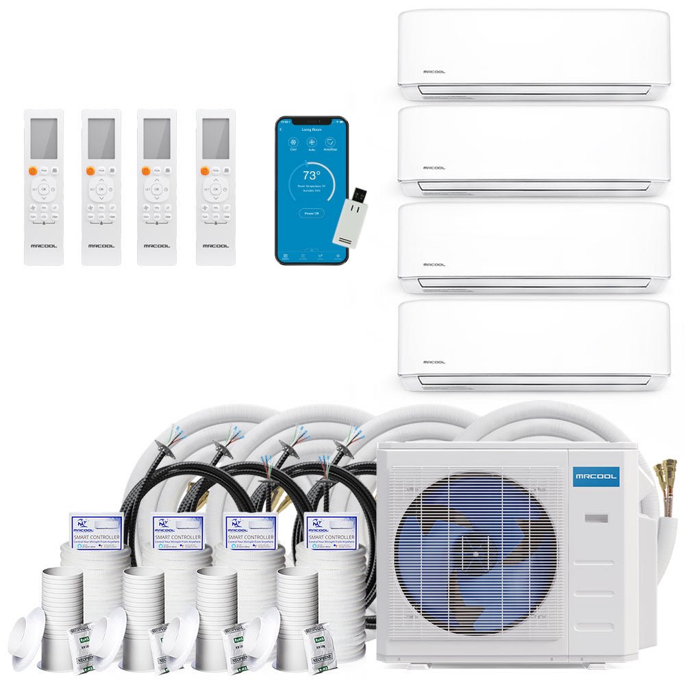MRCOOL DIY 4th Gen Multi-Zone 4-Zone 36,000 BTU 22 SEER (9K + 9K + 9K + 18K) Ductless Mini-Split Air Conditioner and Heat Pump - Premium 36K from MRCOOL - Just $4826! Shop now at Express Lane HVAC
