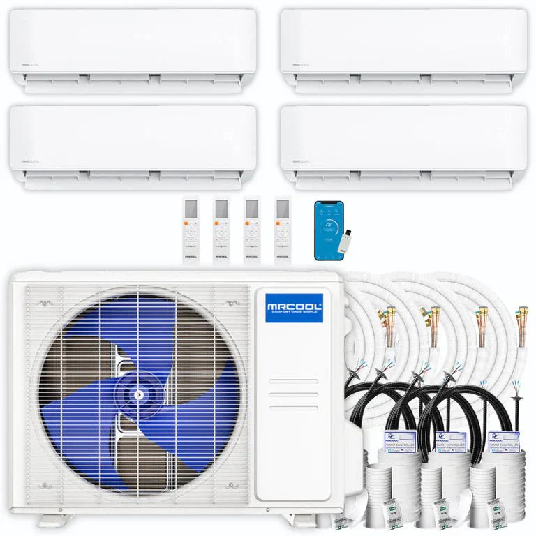 MRCOOL DIY 4th Gen Multi-Zone 4-Zone 36,000 BTU 22 SEER (9K + 9K + 9K + 18K) Ductless Mini-Split Air Conditioner and Heat Pump - Premium 36K from MRCOOL - Just $4826! Shop now at Express Lane HVAC