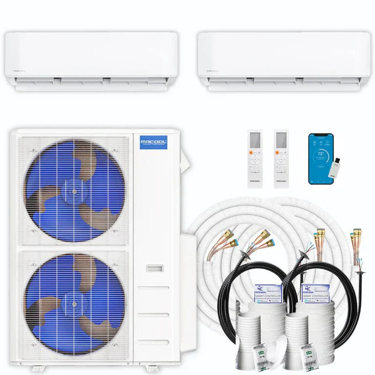 MRCOOL DIY 4th Gen Multi-Zone 2-Zone 48,000 BTU 21 SEER (24K + 24K) Ductless Mini-Split Air Conditioner and Heat Pump - Premium 48K from MRCOOL - Just $4924! Shop now at Express Lane HVAC