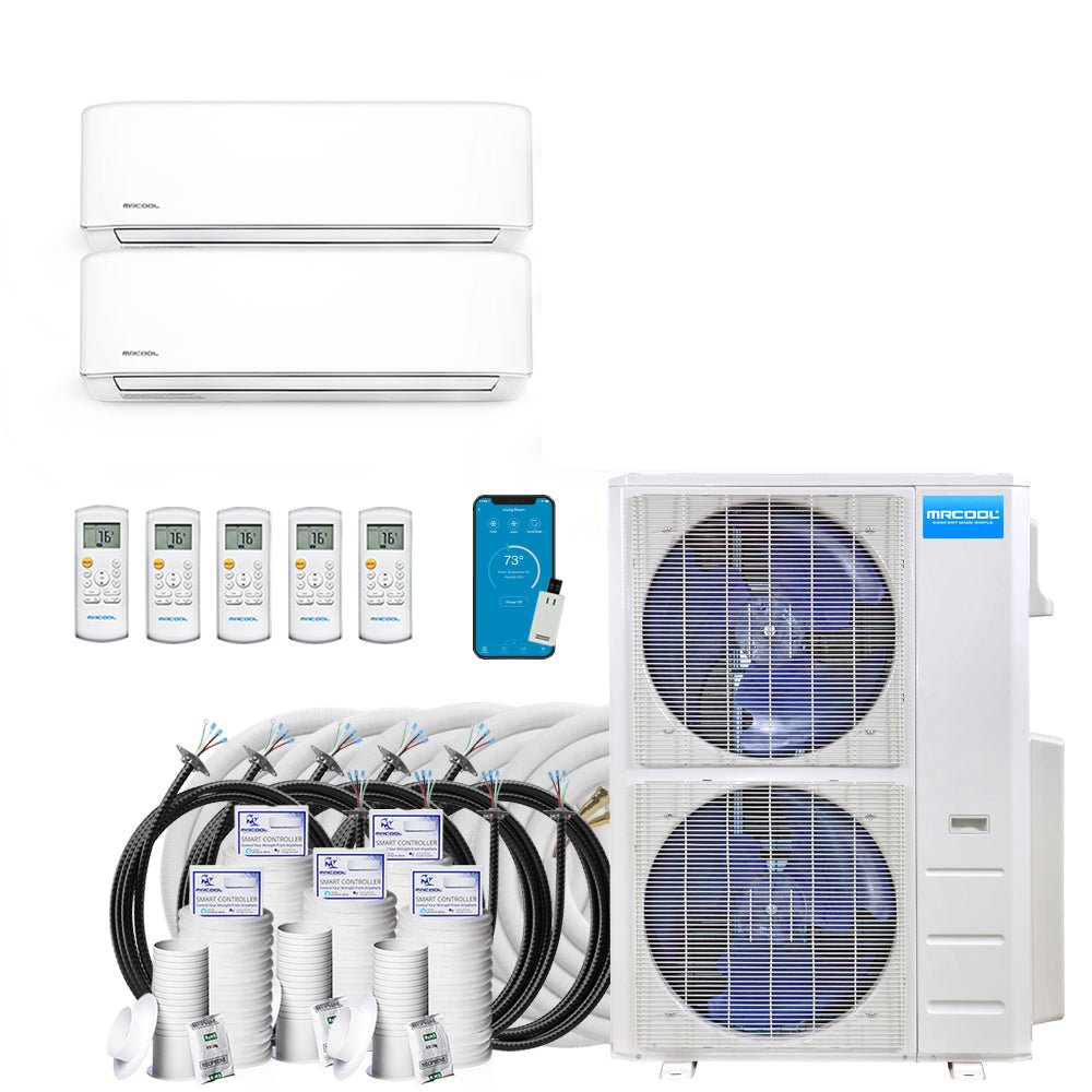 MRCOOL DIY 4th Gen Multi-Zone 2-Zone 48,000 BTU 21 SEER (9K + 36K) Ductless Mini-Split Air Conditioner and Heat Pump - Premium 48K from MRCOOL - Just $4880! Shop now at Express Lane HVAC