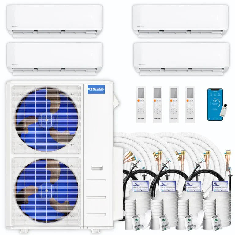 MRCOOL DIY 4th Gen Multi-Zone 4-Zone 48,000 BTU 21 SEER (9K + 9K + 18K + 18K) Ductless Mini-Split Air Conditioner and Heat Pump - Premium 48K from MRCOOL - Just $5966! Shop now at Express Lane HVAC