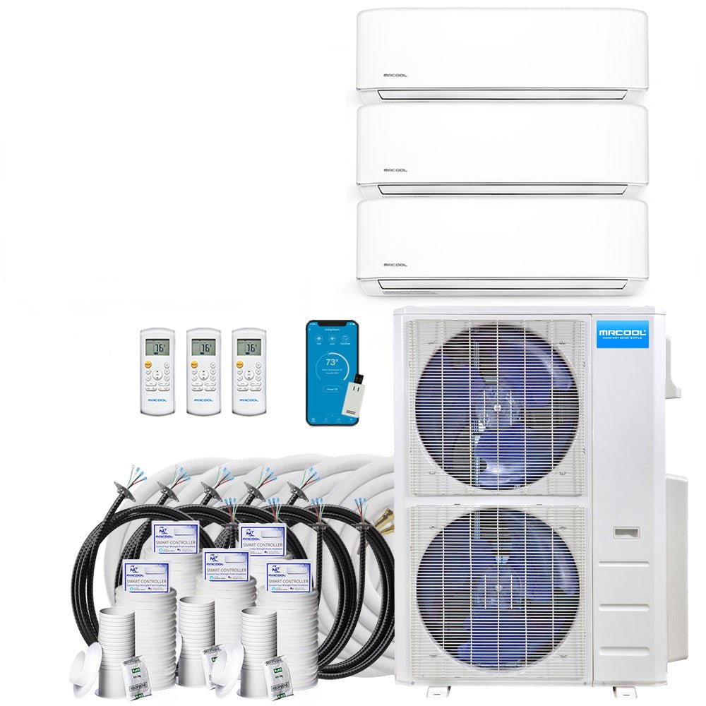 MRCOOL DIY 4th Gen Multi-Zone 3-Zone 48,000 BTU 21 SEER (9K + 9K + 36K) Ductless Mini-Split Air Conditioner and Heat Pump - Premium 48K from MRCOOL - Just $5527! Shop now at Express Lane HVAC