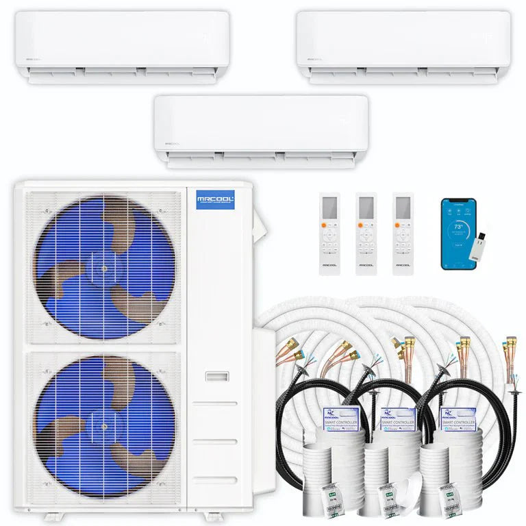 MRCOOL DIY 4th Gen Multi-Zone 3-Zone 48,000 BTU 21 SEER (9K + 9K + 36K) Ductless Mini-Split Air Conditioner and Heat Pump - Premium 48K from MRCOOL - Just $5527! Shop now at Express Lane HVAC