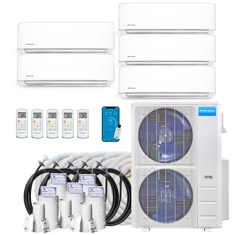 MRCOOL DIY 4th Gen Multi-Zone 5-Zone 48,000 BTU 21 SEER (9K + 9K + 9K + 9K + 12K) Ductless Mini-Split Air Conditioner and Heat Pump - Premium 48K from MRCOOL - Just $6181! Shop now at Express Lane HVAC