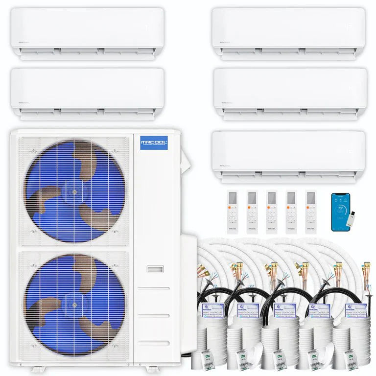 MRCOOL DIY 4th Gen Multi-Zone 5-Zone 48,000 BTU 21 SEER (9K + 9K + 9K + 9K + 9K) Ductless Mini-Split Air Conditioner and Heat Pump - Premium 48K from MRCOOL - Just $6049! Shop now at Express Lane HVAC