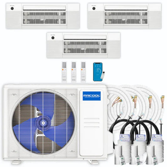 MRCOOL DIY 4th Gen 3-Zone 27,000 BTU 22 SEER (9K + 12K + 12K) Ductless Mini Split AC and Heat Pump with Ceiling Cassettes - Premium 27K from MRCOOL - Just $5864! Shop now at Express Lane HVAC 