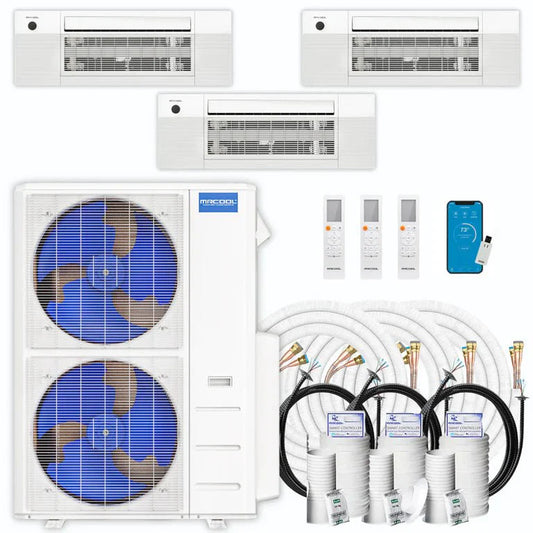 MRCOOL DIY 4th Gen 3-Zone 48,000 BTU 22 SEER (12K + 12K + 18K) Ductless Mini Split AC and Heat Pump with Ceiling Cassettes - Premium 48K from MRCOOL - Just $7000! Shop now at Express Lane HVAC 